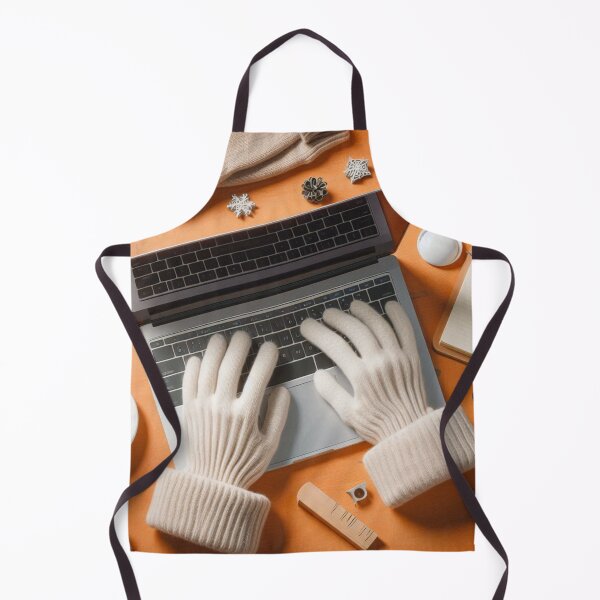 Item preview, Typing Without Hands – Surreal Empty Gloves at Keyboard Design designed and sold by ashokreddy343.