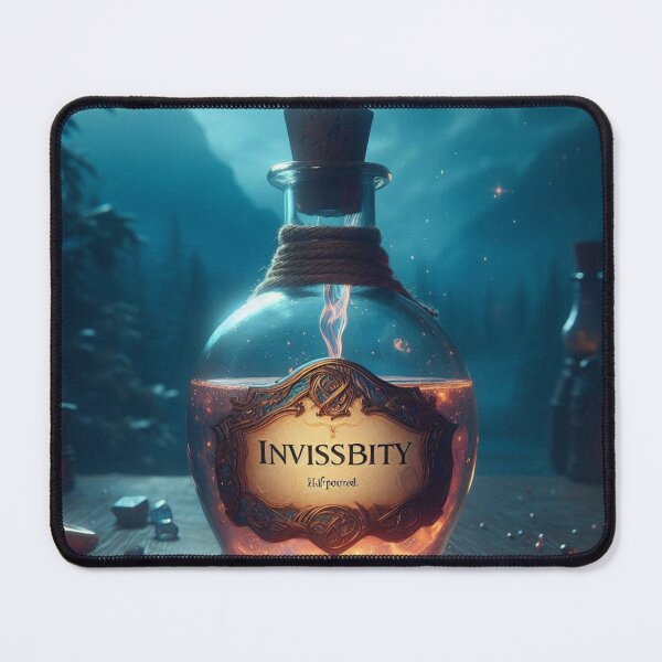 Item preview, Invisibility Potion – Half-Poured Magic Bottle Fantasy Art designed and sold by ashokreddy343.