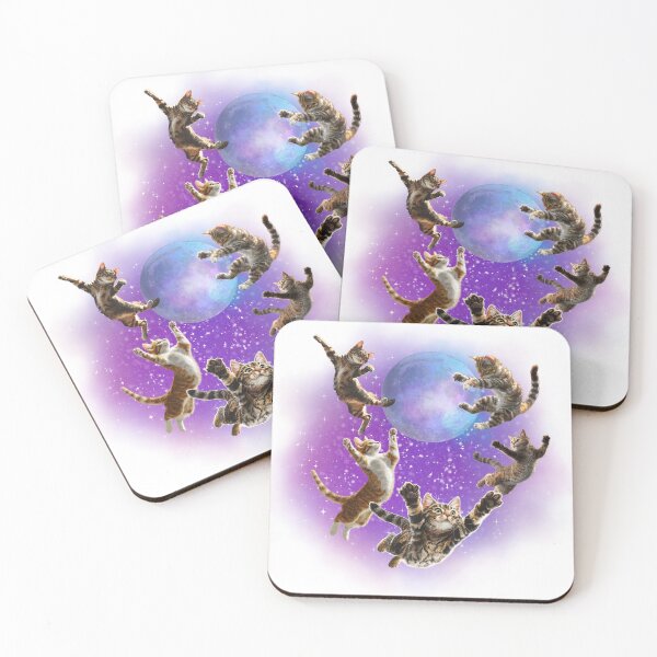 Item preview, Cats Fights with Moon  designed and sold by NicolasGlowArt.