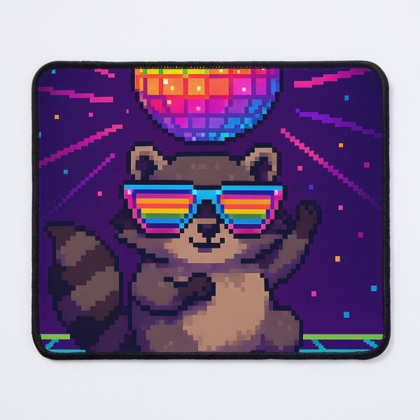 Item preview,  Pixel Disco Raccoon with Sunglasses designed and sold by SassyArtistry.