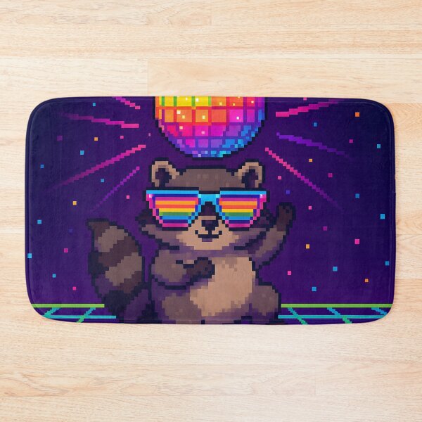 Item preview,  Pixel Disco Raccoon with Sunglasses designed and sold by SassyArtistry.