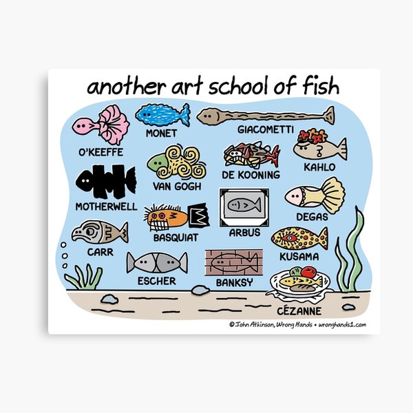 another art school of fish Canvas Print