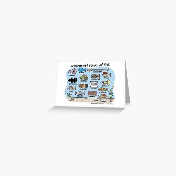 another art school of fish Greeting Card