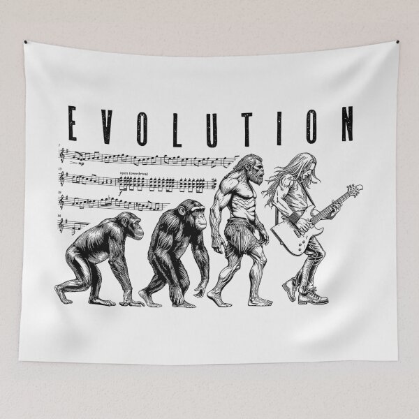 Item preview, Guitarist Evolution Funny Electric Guitar Player Musician designed and sold by GrandeDuc.