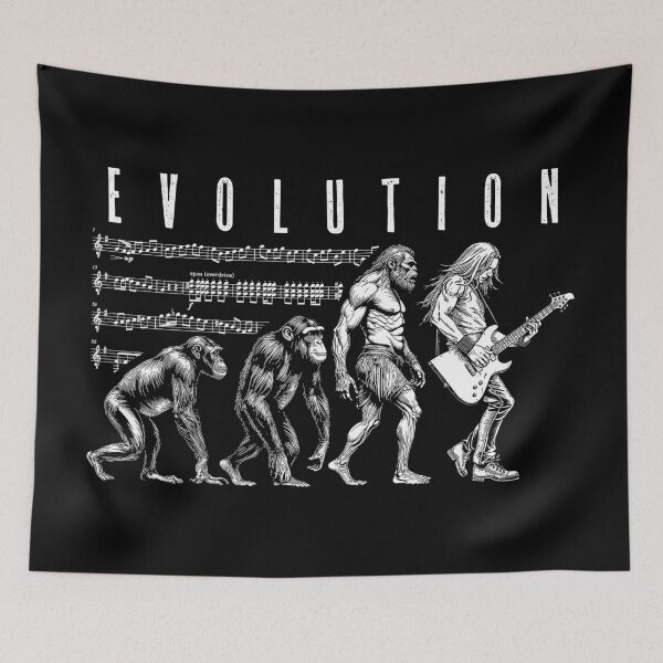 Item preview, Guitarist Evolution Funny Electric Guitar Player Musician designed and sold by GrandeDuc.
