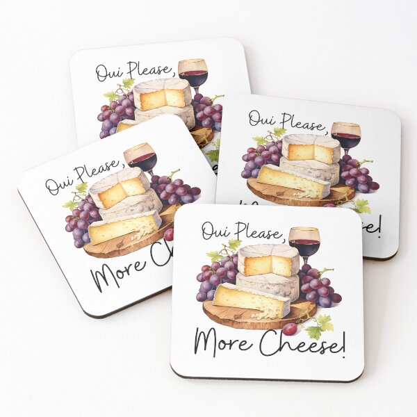 Item preview, Funny Wine and Cheese French Design – Oui Please, More Cheese  designed and sold by AnnySketches.