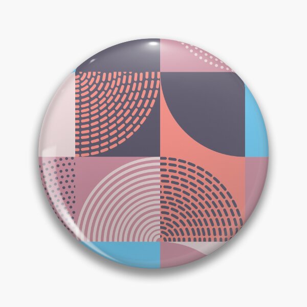 Item preview, Abstract Geometric Pattern Pastel Colors Semicircles and Dotted Lines Dots designed and sold by Crispifly.