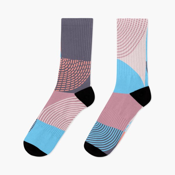 Item preview, Abstract Geometric Pattern Pastel Colors Semicircles and Dotted Lines Dots designed and sold by Crispifly.