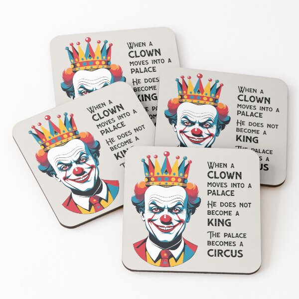 Item preview, Circus Clown in the Palace - Political Satire | Black Font designed and sold by FocusChillax.