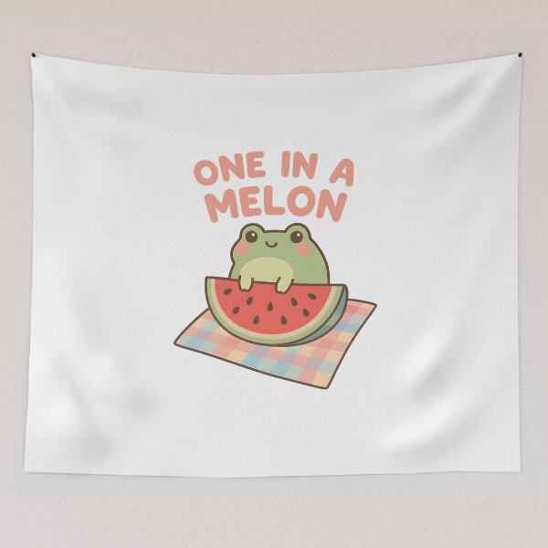 Item preview, Watermelon Picnic Frog – Summer Pastelcore Vibes designed and sold by inkNext.
