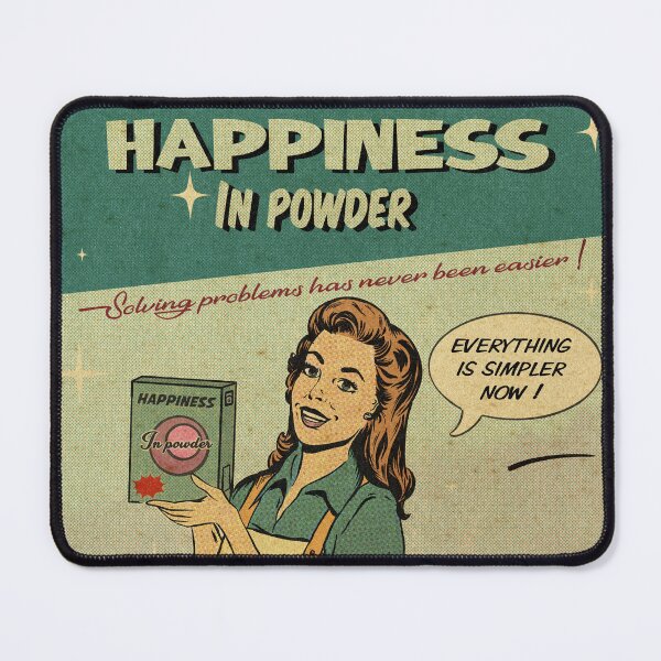 Item preview, Happiness in powder - vintage ad parody designed and sold by Yoginath.