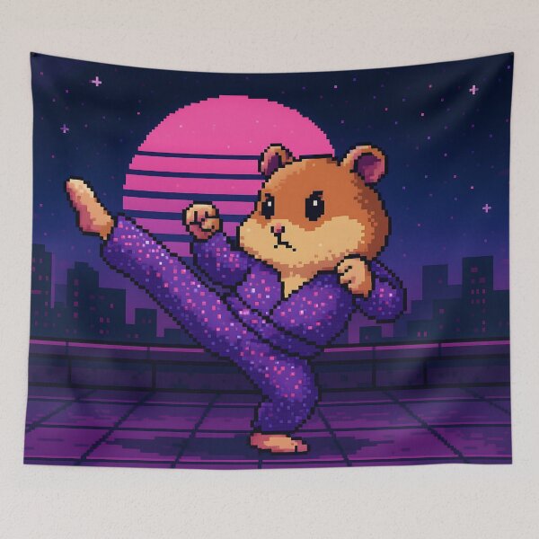 Item preview,  Karate Hamster Sunset designed and sold by SassyArtistry.