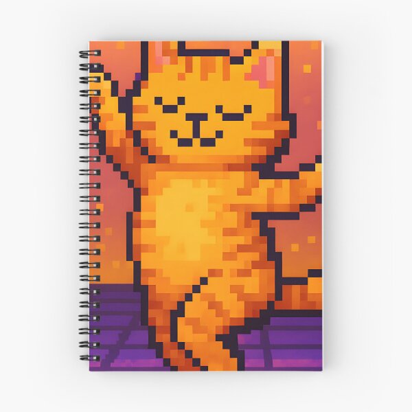 Item preview,  Dancing Pixel Cat Ginger Under Spotlight designed and sold by SassyArtistry.