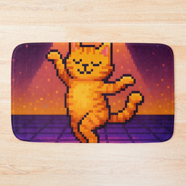 Item preview,  Dancing Pixel Cat Ginger Under Spotlight designed and sold by SassyArtistry.