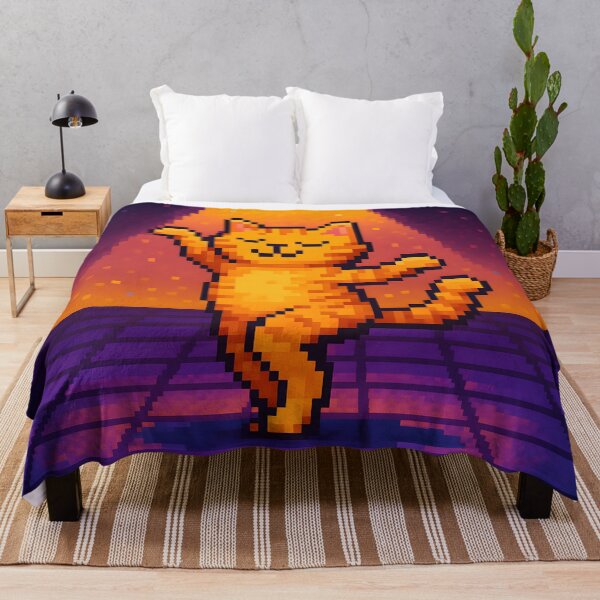 Item preview, Dancing Pixel Cat Ginger Under Spotlight designed and sold by SassyArtistry.