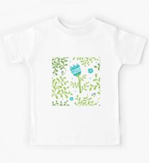 Elegance Seamless pattern with flowers, vector floral illustration in vintage style Kids Tee