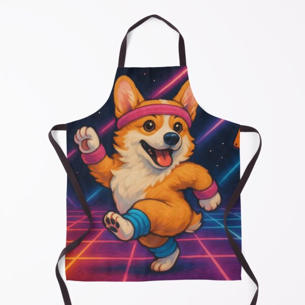 Item preview, Retro Corgi Dancing in Tracksuit designed and sold by SassyArtistry.