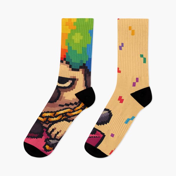 Item preview,  Grumpy Pug DJ in Rainbow Afro designed and sold by SassyArtistry.
