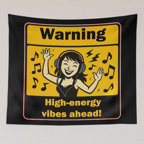 Item preview, Warning: High-energy vibes ahead!  designed and sold by Gnfree.