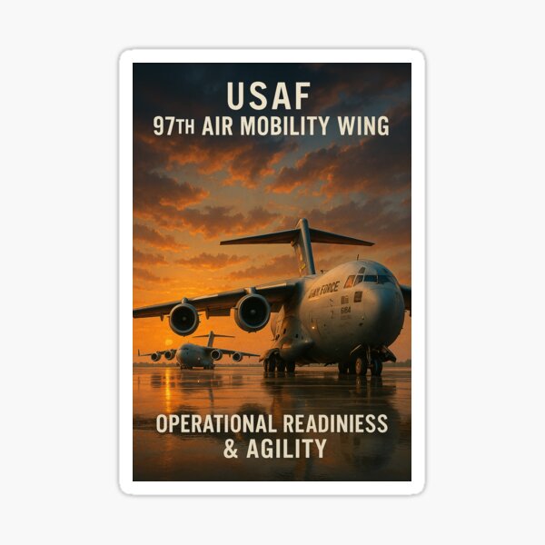 Item preview, USAF 97th Air Mobility Wing designed and sold by Start-Aviation.