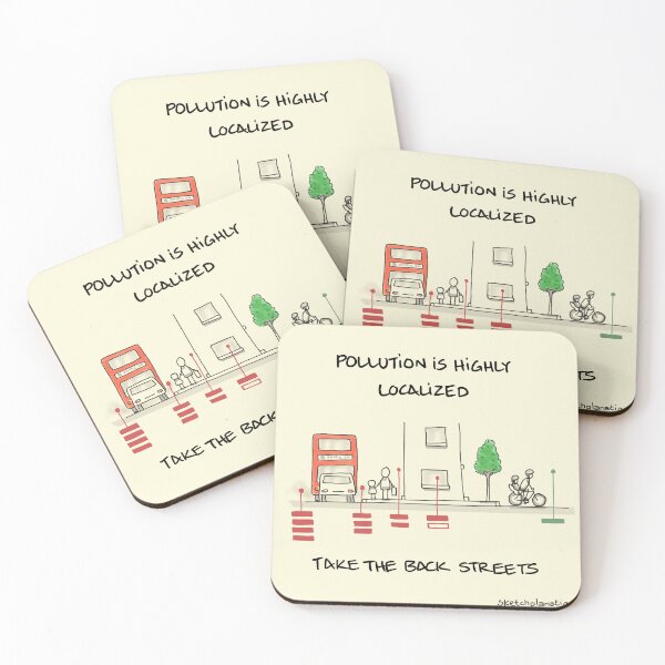 Item preview, Pollution is highly localized—take the back streets designed and sold by Sketchplanations.