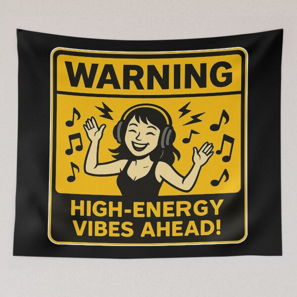 Item preview, Warning: High-energy vibes ahead!  designed and sold by Gnfree.