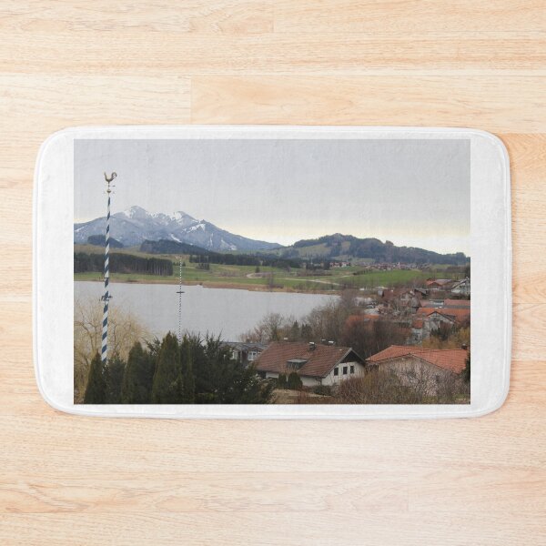 Item preview, Beautiful scene with houses, a lake and the Alps (in Füßen, Germany) designed and sold by jonneyboy99.
