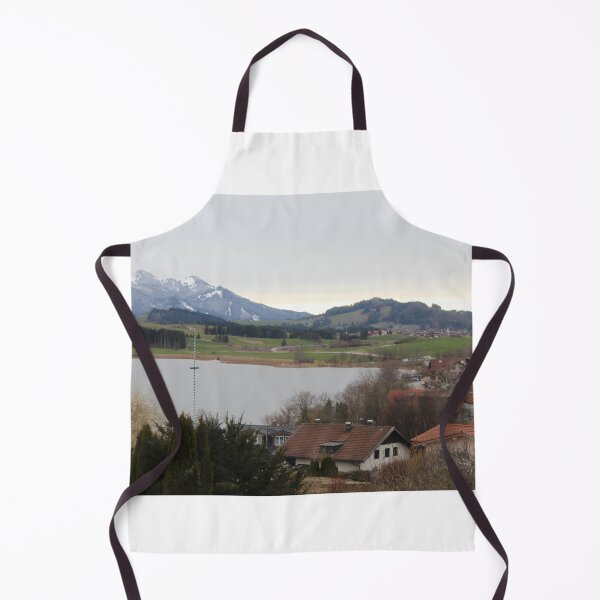 Item preview, Beautiful scene with houses, a lake and the Alps (in Füßen, Germany) designed and sold by jonneyboy99.