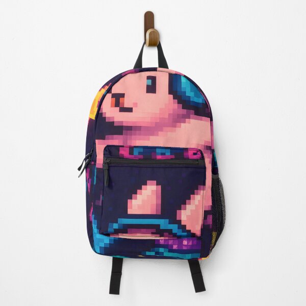 Item preview, Cute Pixel Pink Bunny Roller Skating with Headphones designed and sold by SassyArtistry.
