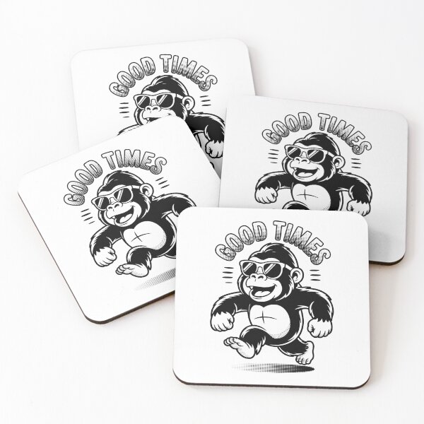 Item preview, Good Times Cool Gorilla – Retro Cartoon Vibe Design designed and sold by TipTop GFX.