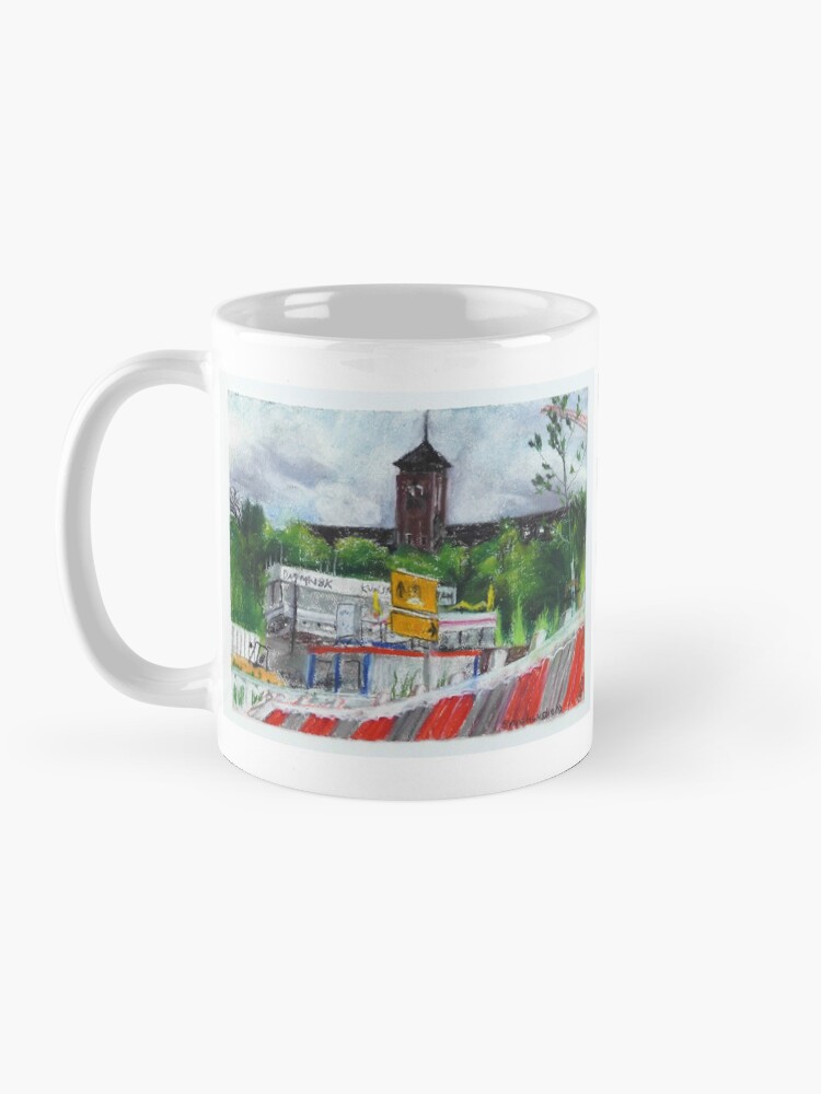 Thumbnail 3 von 6, Kaffeebecher, Potsdam, Blick über den Bauzaun zum Brauhausberg und Plattners MINSK Museum designt und verkauft von WITZELS.