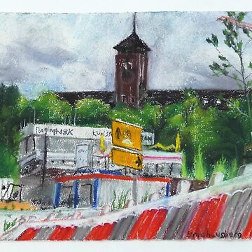 Vorschaubild zum Design Potsdam, Blick über den Bauzaun zum Brauhausberg und Plattners MINSK Museum von WITZELS