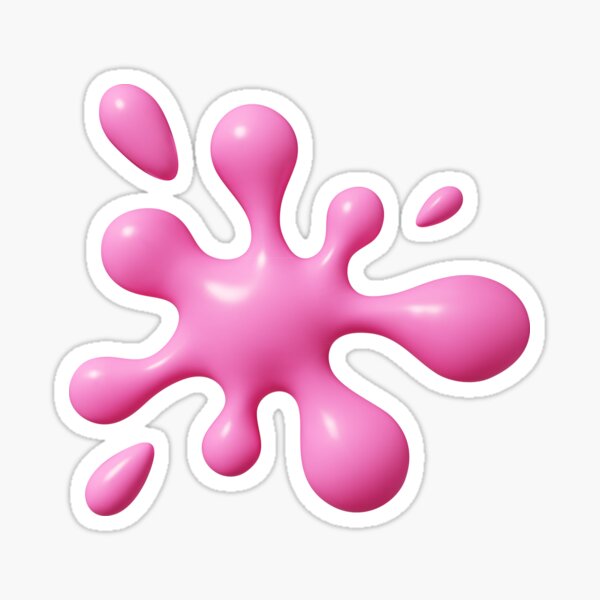 Item preview, Pink Paint Splash Blob designed and sold by ChillVibes04.
