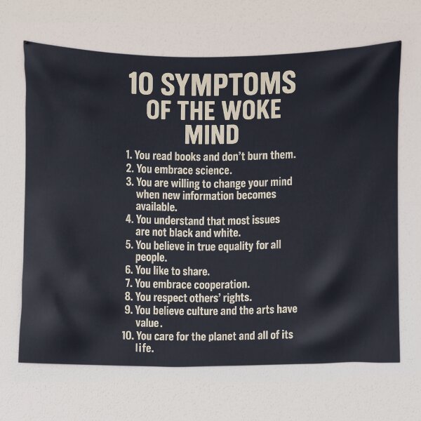 Item preview, 10 Symptoms Of The Woke Mind  designed and sold by HowToCanadian.