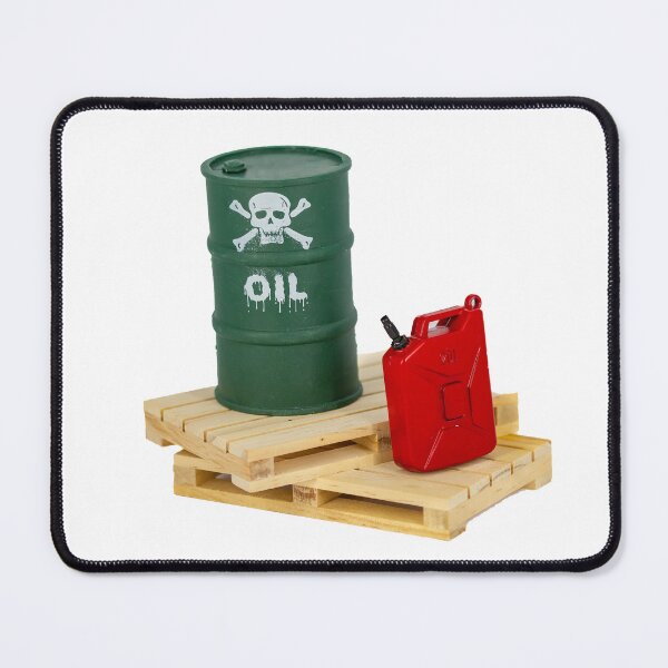 Item preview, Oil barrel and red oil can on white background designed and sold by urzga.