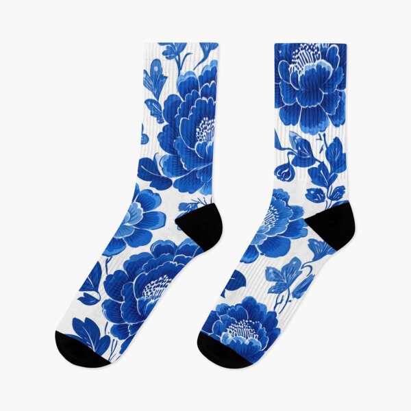 Item preview, Vibrant Royal Blue Azulejos Portugal Flower Pattern designed and sold by GrinGalore.