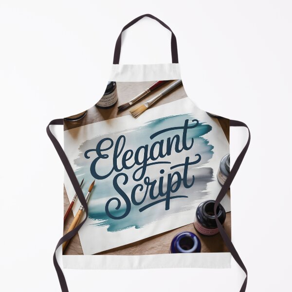 Item preview, Watercolor Hand Lettering Art – Script Font with Paintbrushes and Ink Flat Lay designed and sold by piak-store.