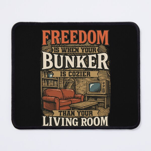 Item preview, Freedom Is When Your Bunker Is Cozier designed and sold by LuminOrb.
