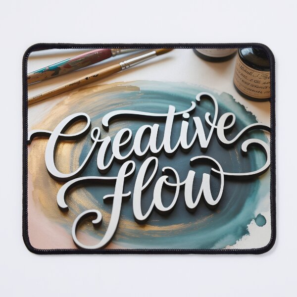 Item preview, Watercolor Hand Lettering Art – Script Font with Paintbrushes and Ink Flat Lay designed and sold by piak-store.