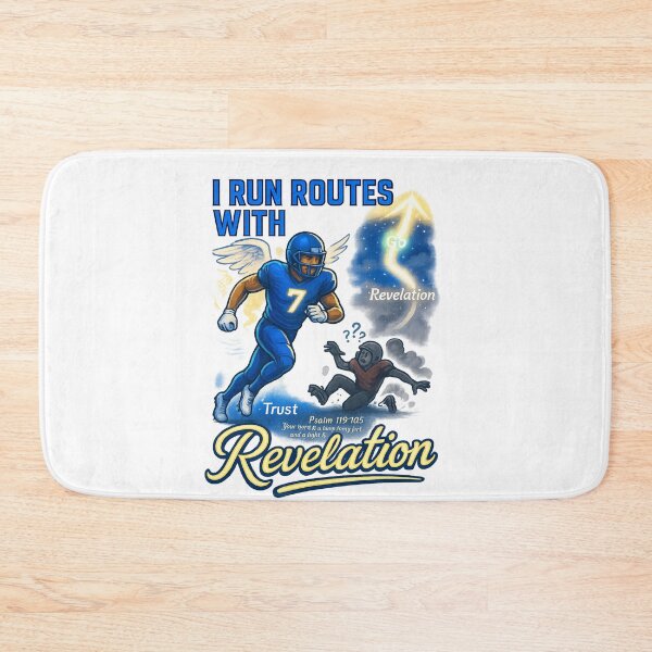 Item preview, Scripture Sports Gear Bag – “I Run Routes with Revelation” | Christian Athlete Duffle Bag for Faith-Fueled Training designed and sold by FaithDripStudio.