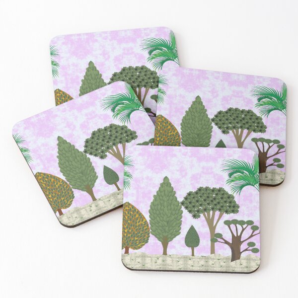Item preview, 3d Tree Forest Pink Background for kids  designed and sold by Artist300DPI.