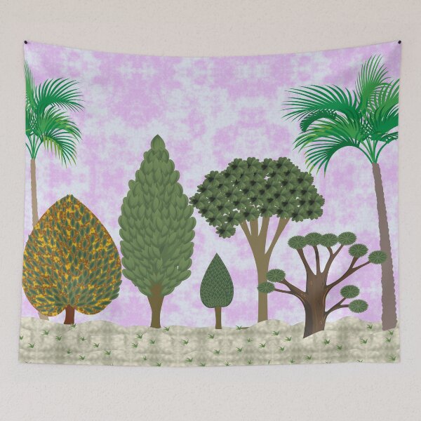 Item preview, 3d Tree Forest Pink Background for kids  designed and sold by Artist300DPI.