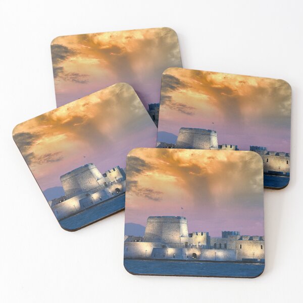 Item preview, Dramatic sky sunset over the castle Bourtzi in Nafplio designed and sold by goceris.