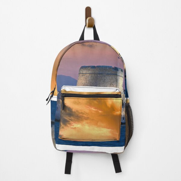 Item preview, Dramatic sky sunset over the castle Bourtzi in Nafplio designed and sold by goceris.