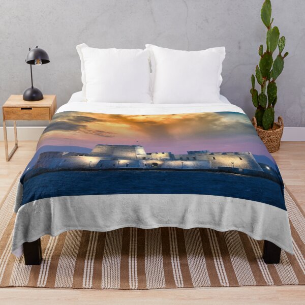 Item preview, Dramatic sky sunset over the castle Bourtzi in Nafplio designed and sold by goceris.
