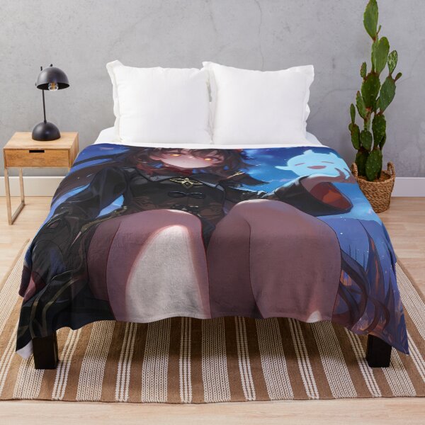 Item preview, tao Hu Tao Genshin Impact Ghost Glow Night Sky Tower View designed and sold by Cautenjari.