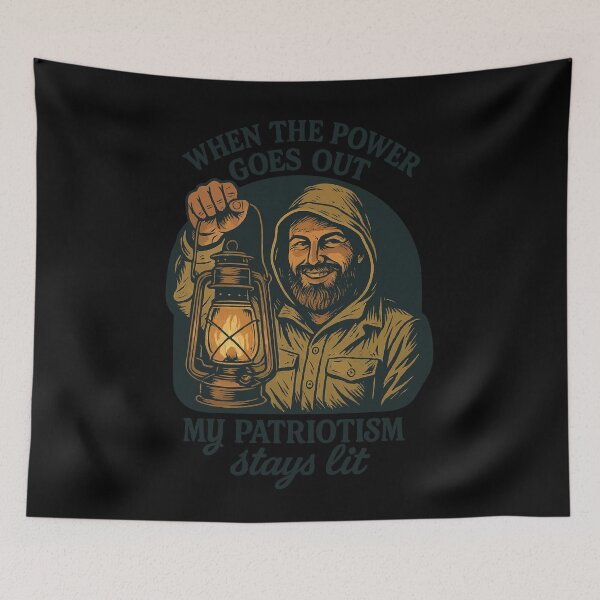 Item preview, When The Power Goes Out My Patriotism Stays Lit designed and sold by LuminOrb.