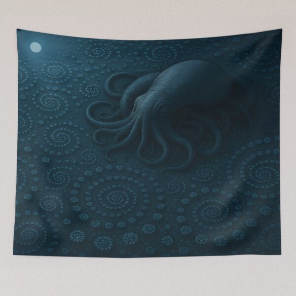 Item preview,  Alien Octopus on Patterned Ocean Floor designed and sold by SassyArtistry.