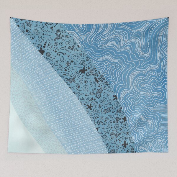 Item preview, Doodles on Blue designed and sold by cat-a-pilla.