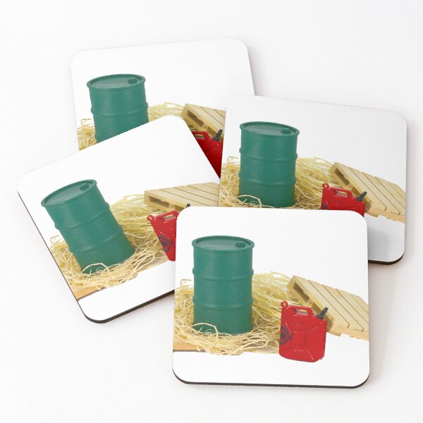 Item preview, Oil barrel and red oil can on white background designed and sold by urzga.